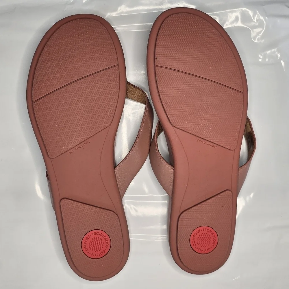 FitFlop | Gracie Leather Flip-Flop With Dynamicush Technology In Warm Rose NWOT! - Picture 11 of 13